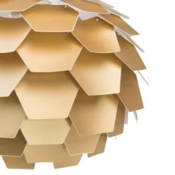 Beliani Suspensions Lampe Suspension Dorée Maxi -Luminaires Soldes 202 lampe suspension doree maxi 2