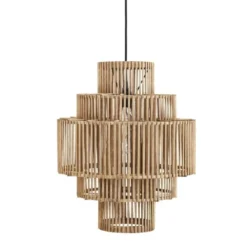 Madam Stoltz Suspensions Lampe Suspension En Bambou Et Métal