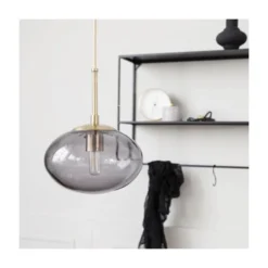 House Doctor Suspensions Lampe Suspension Vintage En Verre Gris Small 22cm -Luminaires Soldes 202 lampe suspension vintage en verre gris small 22cm 4