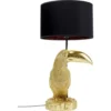 Kare Design Lampes à Poser Lampe Toucan En Polyrésine Dorée Et Abat-jour Noir -Luminaires Soldes 202 lampe toucan en polyresine doree et abat jour noir