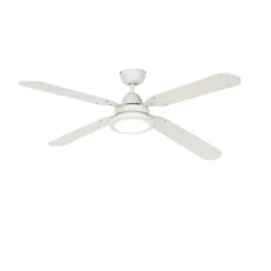 QAZQA Plafonnier Ventilateur Lampe Ventilateur En Acier Blanc -Luminaires Soldes 202 lampe ventilateur en acier blanc 3