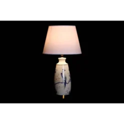Wadiga Lampes à Poser Lampes En Grès Bleu Et Blanc Oiseaux 29x29x55cm - Lot De 2 -Luminaires Soldes 202 lampes en gres bleu et blanc oiseaux 29x29x55cm lot de 2 3