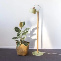 DIZY Design Lampadaires Luminaire à Poser Chêne Et Métal Laiton -Luminaires Soldes 202 luminaire a poser chene et metal laiton 7