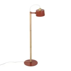 DIZY Design Lampadaires Luminaire à Poser Chêne Et Métal Blanc -Luminaires Soldes 202 luminaire a poser chene et metal terracotta 5