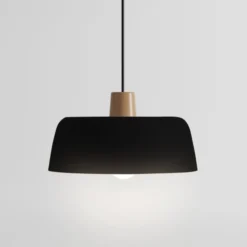 Potiron Paris Suspensions Luminaire Suspension En Métal Noir Et Bois -Luminaires Soldes 202 luminaire suspension en metal noir et bois 3