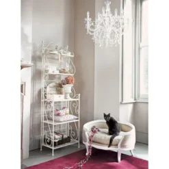 Maisons Du Monde Lustres Lustre à Pampilles En Métal Blanc D75 -Luminaires Soldes 202 lustre a pampilles en metal blanc d75 1000 10 10 117803 9