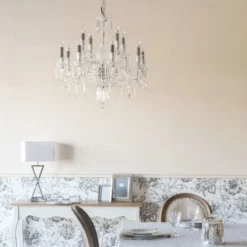 Maisons Du Monde Lustres Lustre à Pampilles En Métal Chromé -Luminaires Soldes 202 lustre a pampilles en metal chrome 1000 5 0 177366 5