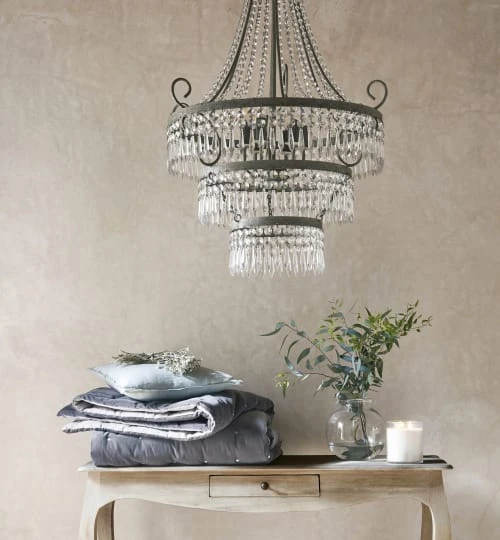 Maisons Du Monde Lustres Lustre à Pampilles En Métal Gris 7 Maisons Du Monde Lustres Lustre à Pampilles En Métal Gris – Image 5