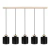 Tosel Lustres Lustre Acier Noir -Luminaires Soldes 202 lustre acier noir 4