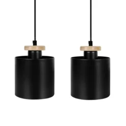 Tosel Lustres Lustre Acier Noir -Luminaires Soldes 202 lustre acier noir 6