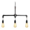 Tosel Lustres Lustre Acier Noir -Luminaires Soldes 202 lustre acier noir 7