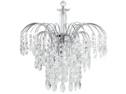 Beliani Lustres Lustre Argenté