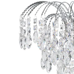 Beliani Lustres Lustre Argenté -Luminaires Soldes 202 lustre argente 4