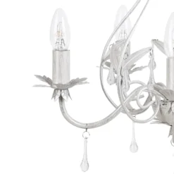 Beliani Lustres Lustre Blanc -Luminaires Soldes 202 lustre blanc 3
