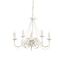 QAZQA Lustres Lustre En Acier Blanc