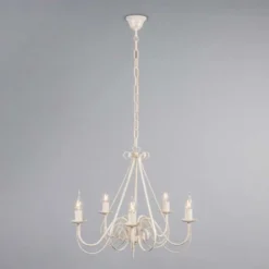 QAZQA Lustres Lustre En Acier Blanc 11 QAZQA Lustres Lustre En Acier Blanc -Luminaires Soldes 202 lustre en acier blanc 3