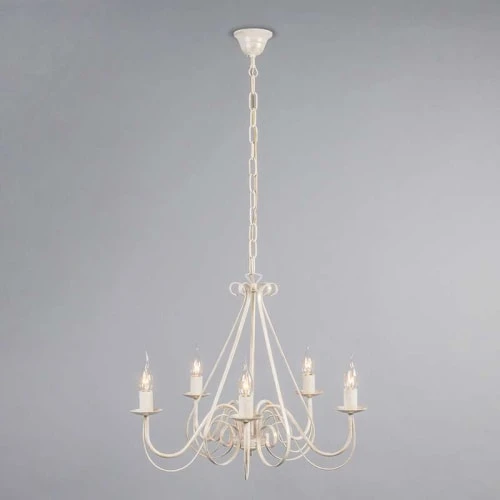 QAZQA Lustres Lustre En Acier Blanc 6 QAZQA Lustres Lustre En Acier Blanc – Image 4