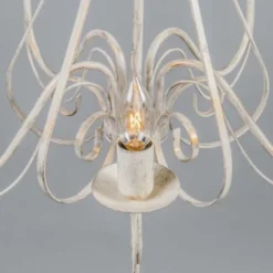 QAZQA Lustres Lustre En Acier Blanc 13 QAZQA Lustres Lustre En Acier Blanc -Luminaires Soldes 202 lustre en acier blanc 5