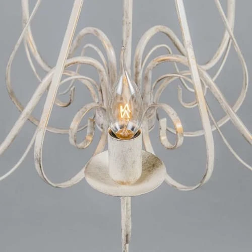 QAZQA Lustres Lustre En Acier Blanc 8 QAZQA Lustres Lustre En Acier Blanc – Image 6