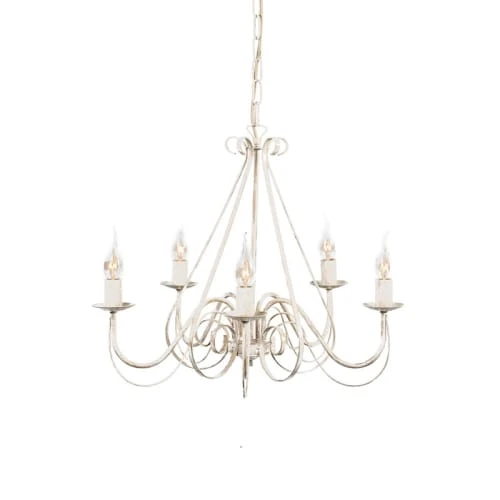 QAZQA Lustres Lustre En Acier Blanc 3 QAZQA Lustres Lustre En Acier Blanc