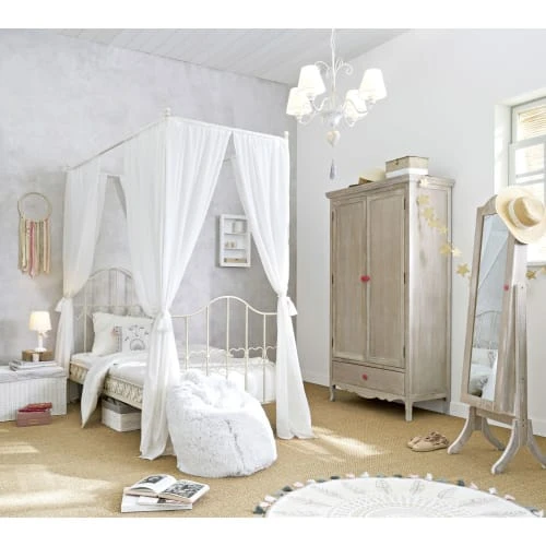 Maisons Du Monde Suspensions Enfant Lustre En Métal Blanc Effet Vieilli Et Pompon Cœur 5 Maisons Du Monde Suspensions Enfant Lustre En Métal Blanc Effet Vieilli Et Pompon Cœur – Image 4