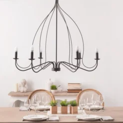 Maisons Du Monde Lustres Lustre En Métal Noir D100 -Luminaires Soldes 202 lustre en metal noir d100 1000 16 34 116228 8