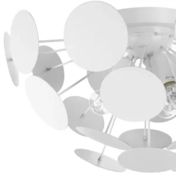 Beliani Suspensions Plafonnier Design Blanc -Luminaires Soldes 202 plafonnier design blanc 2