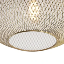 QAZQA Suspensions Plafonnier En Acier Doré/laiton -Luminaires Soldes 202 plafonnier en acier dore laiton 19