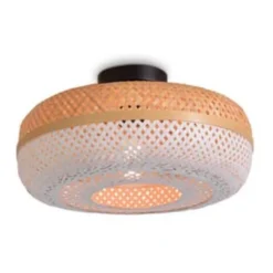 Good & Mojo Suspensions Plafonnier En Bambou Blanc D40 -Luminaires Soldes 202 plafonnier en bambou blanc d40 5