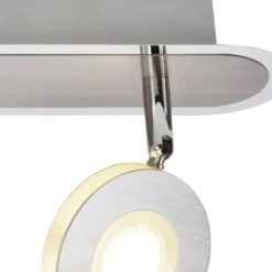 Brilliant Appliques Murales Et Spots Plafonnier En Métal Argenté -Luminaires Soldes 202 plafonnier en metal argente 1