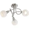 Globo Suspensions Plafonnier En Métal Argente -Luminaires Soldes 202 plafonnier en metal argente 3