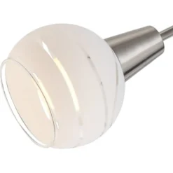 Globo Suspensions Plafonnier En Métal Argente -Luminaires Soldes 202 plafonnier en metal argente 5