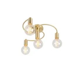 QAZQA Suspensions Plafonnier En Métal Doré/laiton