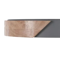 Beliani Suspensions Plafonnier En Métal LED ⌀ 31 Cm Gris Et Bois Clair -Luminaires Soldes 202 plafonnier en metal led 31 cm gris et bois clair 4