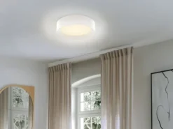 Luminaires Soldes 202 -Luminaires Soldes 202 plafonnier en metal led 45 cm blanc 1