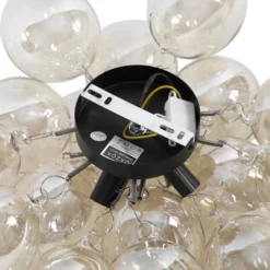 QAZQA Suspensions Plafonnier En Verre Doré/laiton -Luminaires Soldes 202 plafonnier en verre dore laiton 26