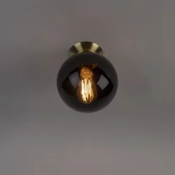 QAZQA Suspensions Plafonnier En Verre Noir -Luminaires Soldes 202 plafonnier en verre noir 20