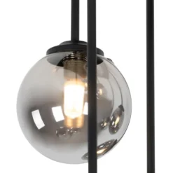 QAZQA Suspensions Plafonnier En Verre Noir -Luminaires Soldes 202 plafonnier en verre noir 5