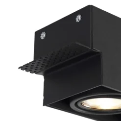 QAZQA Appliques Murales Et Spots Spot à Encastrer En Acier Noir -Luminaires Soldes 202 spot a encastrer en acier noir 3