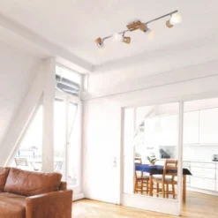 Keria Appliques Murales Et Spots Spot De Plafond (réglette/plafonnier) En Bois -Luminaires Soldes 202 spot de plafond reglette plafonnier en bois 4