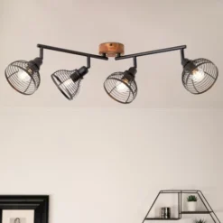 Brilliant Suspensions Spot De Plafond (réglette/plafonnier) En Métal Noir -Luminaires Soldes 202 spot de plafond reglette plafonnier en metal noir 2