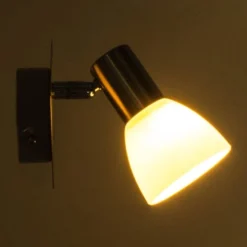 Wofi Appliques Murales Et Spots Spot Mural 1 Lumières En Métal Argente -Luminaires Soldes 202 spot mural 1 lumieres en metal argente 2