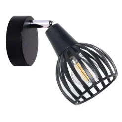 Keria Appliques Murales Et Spots Spot Mural 1 Lumières En Métal Noir -Luminaires Soldes 202 spot mural 1 lumieres en metal noir 2