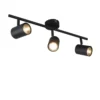 QAZQA Appliques Murales Et Spots Spot Plafond En Acier Noir -Luminaires Soldes 202 spot plafond en acier noir