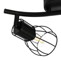 QAZQA Appliques Murales Et Spots Spot Plafond En Acier Noir -Luminaires Soldes 202 spot plafond en acier noir 28