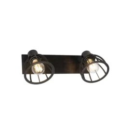 QAZQA Appliques Murales Et Spots Spot Plafond En Bois Noir -Luminaires Soldes 202 spot plafond en bois noir 3