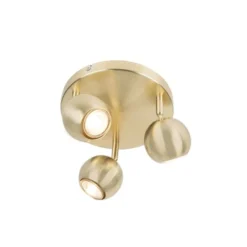 QAZQA Appliques Murales Et Spots Spot Plafond En Métal Doré/laiton -Luminaires Soldes 202 spot plafond en metal dore laiton 4