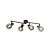 QAZQA Appliques Murales Et Spots Spot Plafond En Verre Noir -Luminaires Soldes 202 spot plafond en verre noir