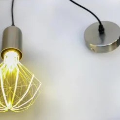 LUMISKY Lampes à Poser Support Suspension Filaire Acier Gris E27 -Luminaires Soldes 202 support suspension filaire acier gris e27 2