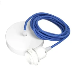 Hoopzi Suspensions Suspension 1 Fil électrique En Tissu Bleu Roi 3m